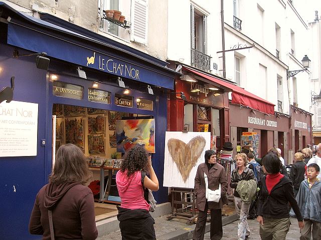 Das Knstlerviertel Montmatre und Paris bei Nacht