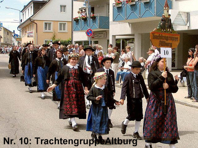 Die Gruppen 1..10 beim 54. Gautrachtentreffen