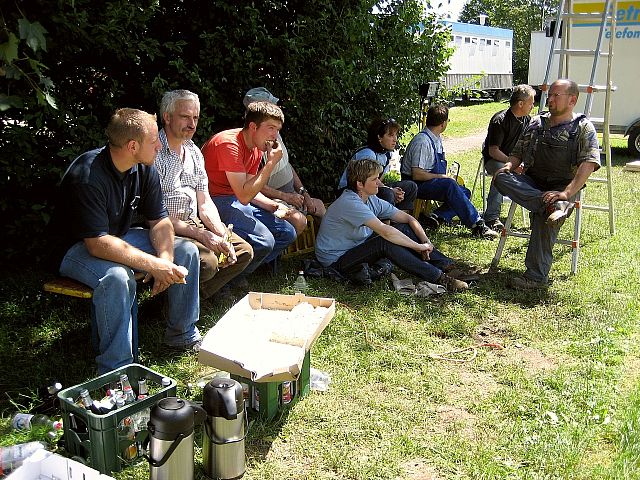 Der Abbau des Festzelts