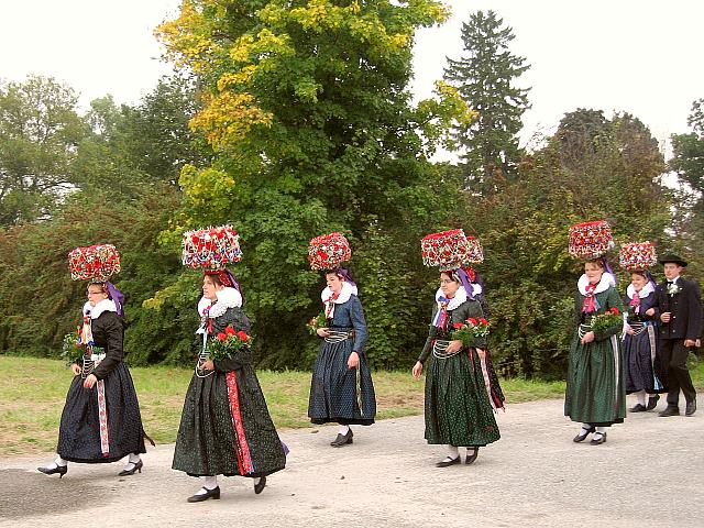 Der Trachtenverein beim Umzug in Donaueschingen