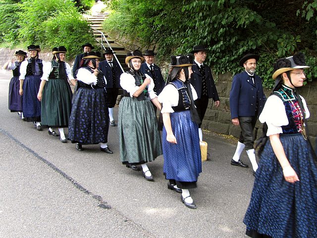 Der Trachtenverein beim Gaufest in Bad Herrenalb 