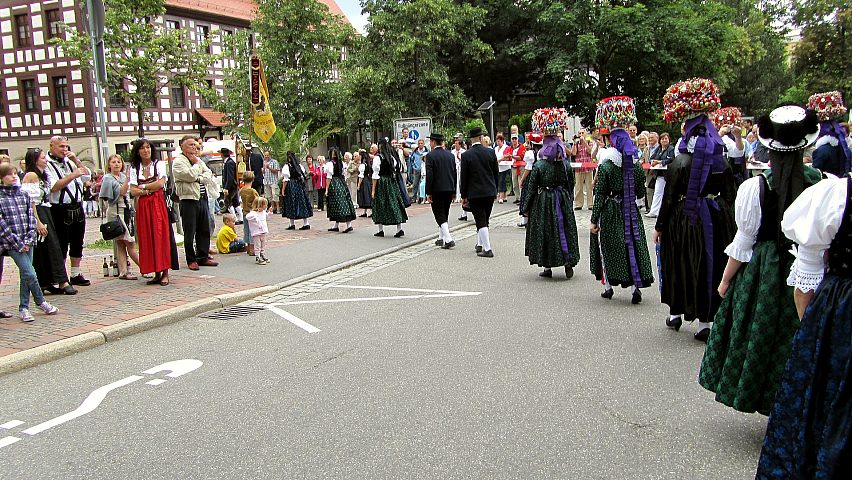 Der Trachtenverein beim Landestrachtenfest in Schwenningen 