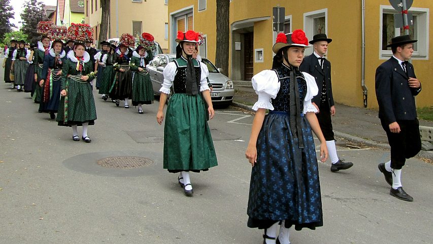 Der Trachtenverein beim Landestrachtenfest in Schwenningen 