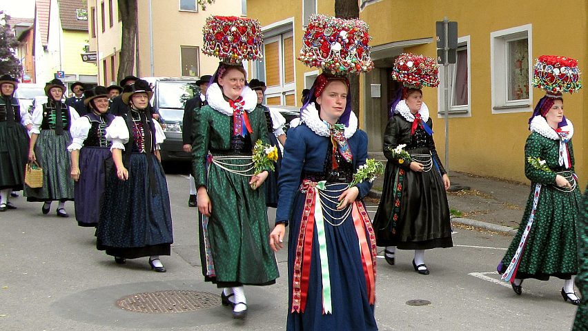 Der Trachtenverein beim Landestrachtenfest in Schwenningen 