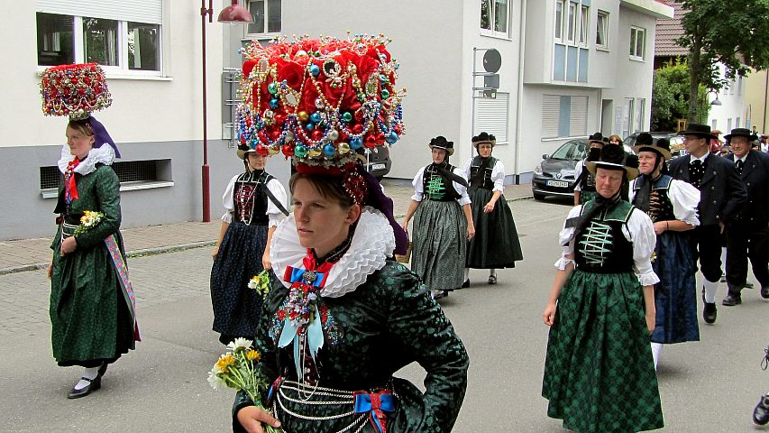 Der Trachtenverein beim Landestrachtenfest in Schwenningen 