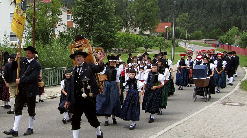 Der Trachtenverein beim Gautrachtentreffen in Niedereschach 