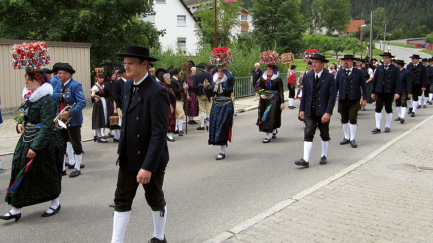 Der Trachtenverein beim Gautrachtentreffen in Niedereschach 