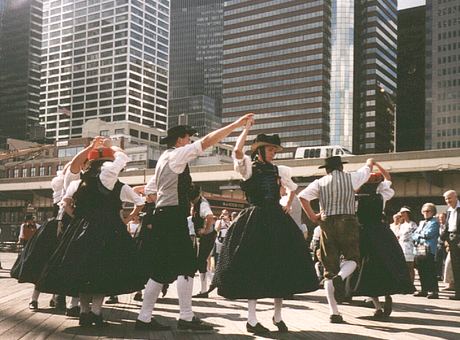 Die Tanzgruppe in Amerika